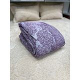 Ipek Kadife Kapitoneli Yatak Örtüsü Takımı - 2'li Yastık Kılıfı - Mor - 240 x 250 cm