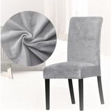 Ipek Kadife Sandalye Kılıfı- Sandalye Örtüsü - 40 x 55 cm - Gri