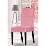 Ipek Kadife Sandalye Kılıfı- Sandalye Örtüsü - 40 x 55 cm - Pembe