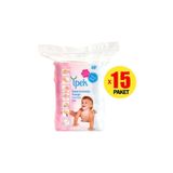 İpek Maxi 60'lı 15 Paket Bebek Temizleme Pamuğu