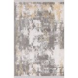 Ipek Mekik Halı Blossom 13405 Triko Yumuşak Tuşeli Halı - 80 x 300 cm - Gri - Gold