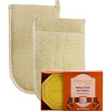 İpek Naturel Ipek Naturel Kabak Lifi Kese Çift Taraflı El Geçmeli Bıttım Sabunu Banyo Hamam Kesesi Spa Seti