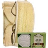 İpek Naturel Kabak Lifi Kese Uzun Sırt Tipi Ipli + Aloe Vera Karşıtı Banyo Sabunu