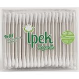 İpek Organik Kulak Temizleme Pamuğu 200 Adet -%100 Organik Saf Pamuk - ECOCERT Sertifikalı - Kağıt Çubuklu ve Plastik İçermeyen Kutu