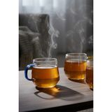 İpek Porselen 4 Kişilik Geometrik Tasarım Cam Çay Kupa Takımı 420 ml - Beyaz