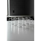 İpek Porselen 6 Kişilik Borosilikat Kare Cam Kahve-Çay Takımı Isıya Dayanıklı 230 ml - Beyaz