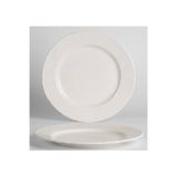 İpek Porselen 6 Kişilik Kabartma Desen Lisa Pasta Tabağı 21cm Krem Rengi