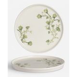İpek Porselen 6 Kişilik Nodric Kenar Toledo Pasta Tabağı 20CM Dijital Freesia Desen - 225 ml - Krem