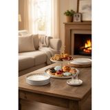 İpek Porselen 6 Kişilik Porselen Toledo 21PRC Pasta Takımı Dijital Sparrow Ipek - 28 cm