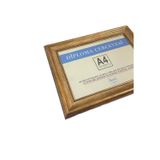 İpek Sanatsal A4 Çerçeve Hakiki Camlı - Diploma Ve Sertifika Çerçevesi - 21X30 Boyutu (A4) İçin