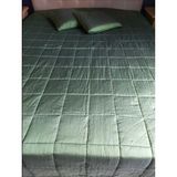 Ipek Şantuk Yeşil Çift Kişilik Yatak Örtüsü 280X300CM 2 Adet Kırlent , Muhteşem (1 Adet Set)