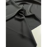 Ipek Saten Kumaş Kırışma Yapmaz Metrelik Çift En Elbise Abiye Etek Bluz Tunik Dış Giyim Dikim - 100 cm - 150 cm - Siyah