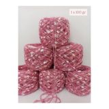 İPEK YÜN İPLİK DÜNYASI Angora Örgü İpi 2 Kat (Gül Kurusu Pembe, Kelebek) 100gr