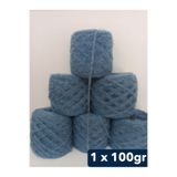 İPEK YÜN İPLİK DÜNYASI Angora Örgü İpi 3 Kat (Mavi) 100gr
