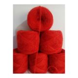 İPEK YÜN İPLİK DÜNYASI Angora Örgü İpi 3 Kat (Turuncu,Koyu Mercan) 100gr
