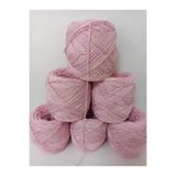 İPEK YÜN İPLİK DÜNYASI Koton Pamuk Örgü İpi (Toz Pembe,Pembe Sim) 100gr