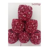 İPEK YÜN İPLİK DÜNYASI Pamuk Akrilik Örgü İpi (Bordo,Kelebek) 100gr
