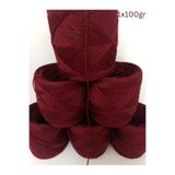 İPEK YÜN İPLİK DÜNYASI Viskon Merserize Koton Örgü İpi (Bordo,Siyah Sim) 100gr