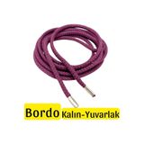 ipekbazaar 150 Cm Yuvarlak Bağcık, 60cm-350cm Istenilen Uzunlukta Metal Uçlu Fitilli Ayakkabı Bağcığı, 1 Çift