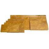 Ipekbazaar El Yapımı Deri Cüzdan DIY Seti, Bordo Renk, Kendin Yap Erkek Cüzdan (HAZIR KESİM DERİ, Camel)