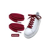 ipekbazaar Exclusice 120 Cm Bordo Yassı Spor Ayakkabı Bağcığı, Çift Katmanlı Örgülü Sneakers Bağcık, 1 Çift