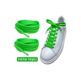 ipekbazaar Exclusice 120 Cm FıstıkYeşili Yassı Spor Ayakkabı Bağcığı, Çift Katmanlı Sneakers Bağcık, 1 Çift
