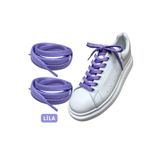 ipekbazaar Exclusice 120 Cm Lila Yassı Spor Ayakkabı Bağcığı, Çift Katmanlı Örgülü Sneakers Bağcık, 1 Çift