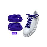 ipekbazaar Exclusice 120 Cm Mor Yassı Spor Ayakkabı Bağcığı, Çift Katmanlı Örgülü Sneakers Bağcık, 1 Çift