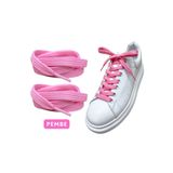 ipekbazaar Exclusice 120 Cm Pembe Yassı Spor Ayakkabı Bağcığı, Çift Katmanlı Örgülü Sneakers Bağcık, 1 Çift