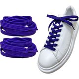 ipekbazaar Exclusive 120 cm Yassı Spor Ayakkabı Bağcığı, Çift Katmanlı Örgülü Sneakers Bağcık, 1 Çift (Mor)