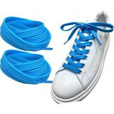 ipekbazaar Exclusive 120 cm Yassı Spor Ayakkabı Bağcığı, Çift Katmanlı Örgülü Sneakers Bağcık, 1 Çift (Turkuaz)