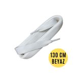ipekbazaar Mcqueen 130 Cm Beyaz Spor Bağcık, Extra Geniş Yassı Ayakkabı Bağcığı, Shoelace, 1 Çift
