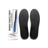 ipekbazaar Ortopedik Memory Foam Tabanlık, Konfor & Rahat Ark Takviyeli, Şok Emici Ayakkabı Tabanı, Siyah