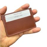 ipekbazaar Süper Slim Hakiki Deri Kartlık, Para Cepli Unisex, Ince, Kadın Erkek Kredi Kartlık Cüzdan (Fındık, 4'lü Kartlık)