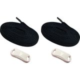 ipekbazaar Takbırak Lastikli Ayakkabı Bağcığı Bağlanmayan Akıllı Pratik Bağcık, Bot, Çocuk, Spor.. Için Uygun - Beyaz - Siyah