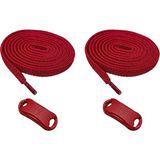 ipekbazaar Takbırak Lastikli Ayakkabı Bağcığı Bağlanmayan Akıllı Pratik Bağcık, Bot, Çocuk, Spor.. Için Uygun - Kırmızı