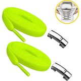İpekbazaar Takbırak Mıknatıslı Lastikli Ayakkabı Bağcığı, Akıllı Bağcık, Bot, Çocuk, Spor Converse Nike Bağcık - Neon Sarı