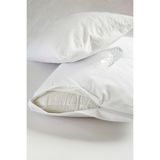 İpekçe Home Sıvı Geçirmez Fermuarlı Yastık Alezi 50X70 - Beyaz - 50 x 70 cm