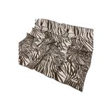 İpekevi Twill İpek Eşarp - Zebra Desenli - Beyaz Haki