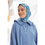 İpekhan Daisy İndigo Pamuk Viskon Eşarp