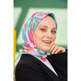 İpekhan Daphne Desenli Mint Yeşili Pamuk Viskon Eşarp