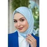 İpekhan Düz Desen Vual Eşarp Buz Mavi Vual İpek Eşarp - -07 10100