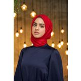 İpekhan Düz Desen Vual Eşarp Kırmızı Vual İpek Eşarp - -27 10100