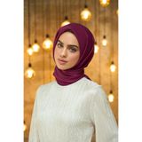 İpekhan Düz Desen Vual Eşarp Patlıcan Mor Vual İpek Eşarp - -36 10100