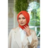İpekhan Düz Desen Vual Eşarp Turuncu Vual İpek Eşarp - -17 10100