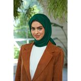 İpekhan Düz Desen Vual Eşarp Zümrüt Vual Ipek Eşarp - 10100-16 - 90 x 90 cm