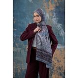 İpekhan Gri Hint Vual Şal - 5007-11
