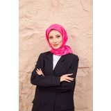 İpekhan Kazayağı Jakarlı Eşarp Fuşya -09 9901