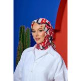 İpekhan Marrakech Koleksiyon Soft Eşarp Kırmızı Siyah 1208-13