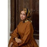 İpekhan Marrakech Koleksiyon Soft Eşarp Siyah Hardal 1197-15